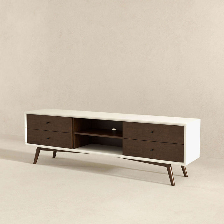 The Caroline Walnut White TV Stand Up To 72" Era and Style Inspired Home Décor 5