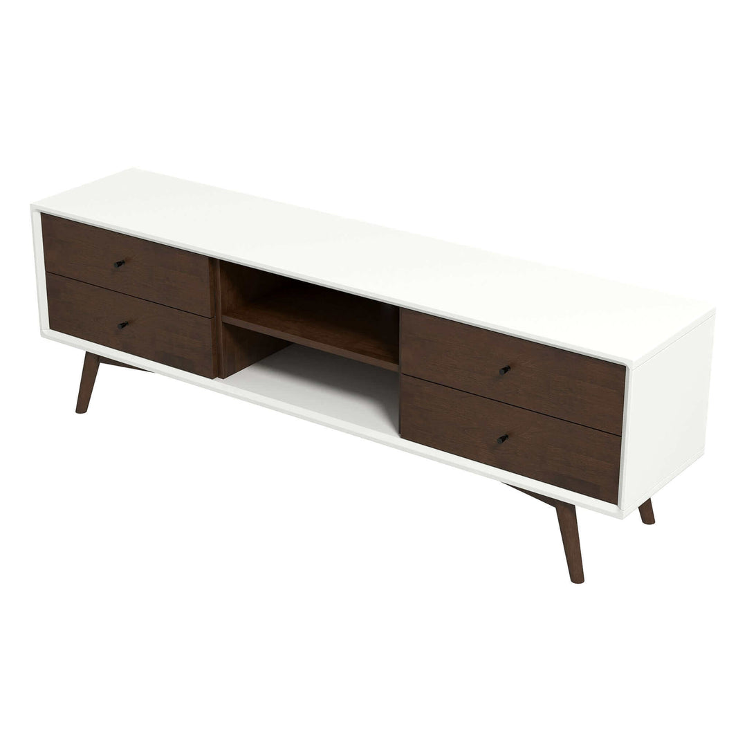 The Caroline Walnut White TV Stand Up To 72" Era and Style Inspired Home Décor 3