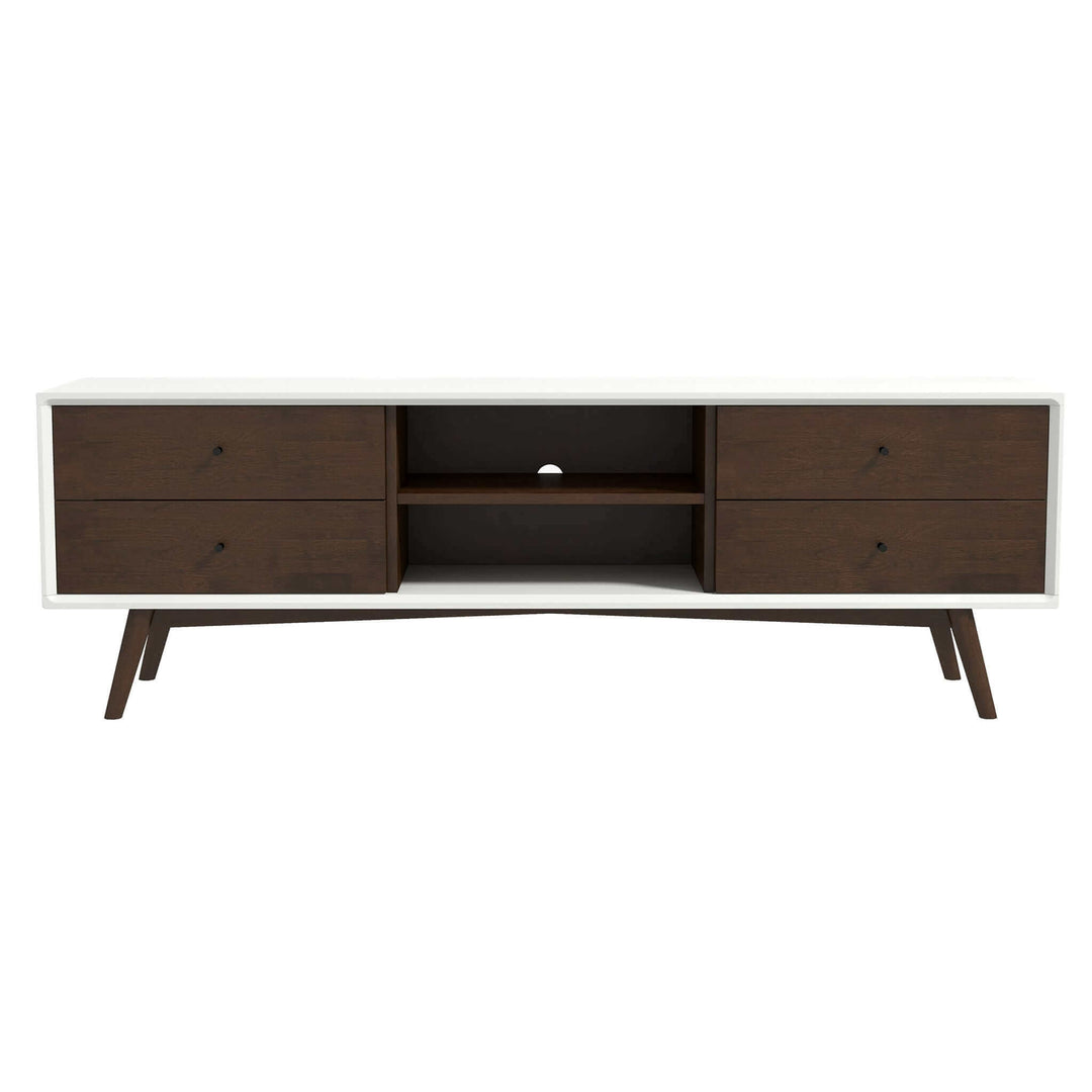 The Caroline Walnut White TV Stand Up To 72" Era and Style Inspired Home Décor 2