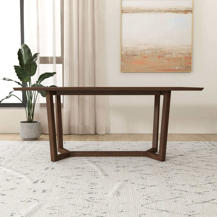 The Marina Solid Wood Dining Table In Brown Era and Style Inspired Home Décor 6