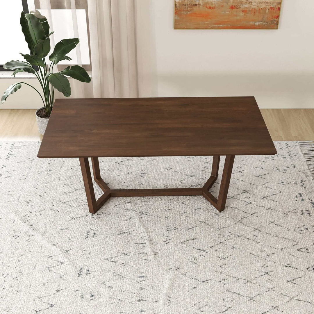 The Marina Solid Wood Dining Table In Brown Era and Style Inspired Home Décor 5