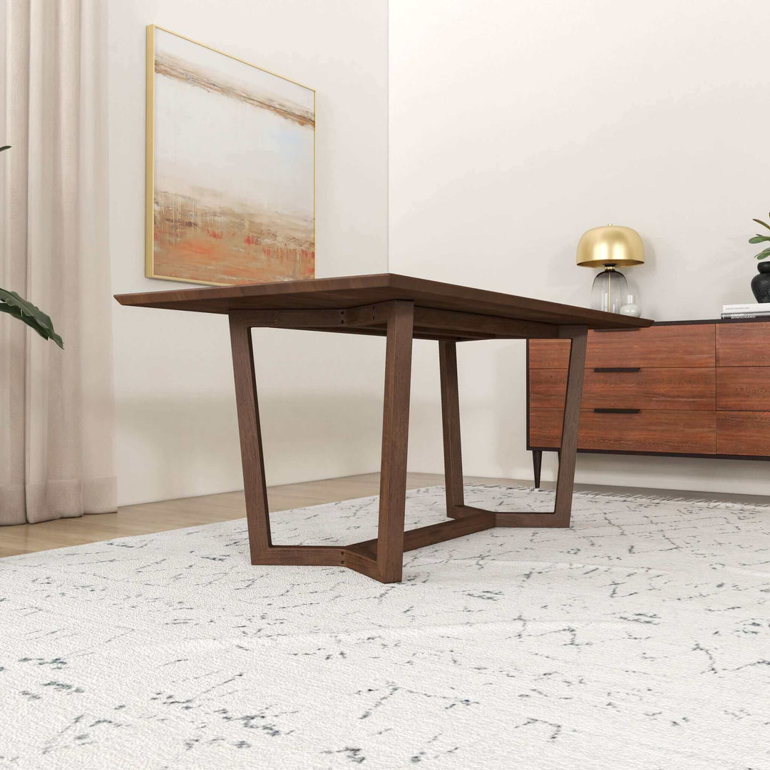 The Marina Solid Wood Dining Table In Brown Era and Style Inspired Home Décor 4