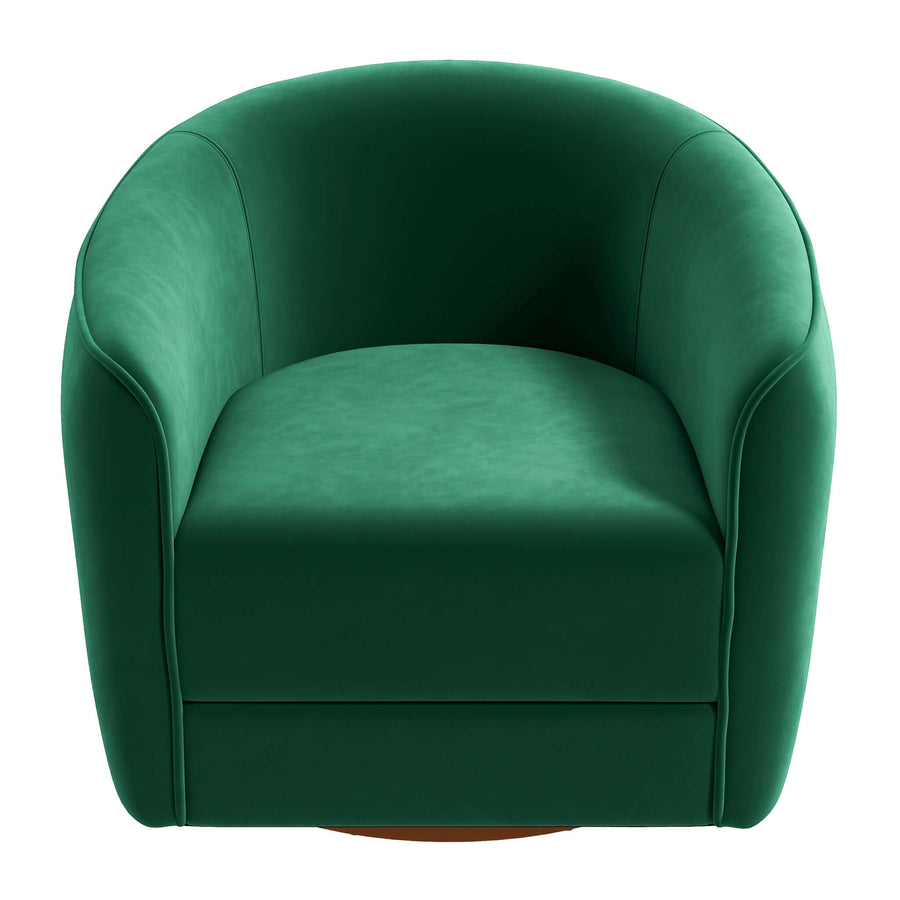 The Elise Mid Century Modern Dark Green Velvet Swivel Chair Era and Style Inspired Home Décor 3