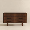 The Logan Mid Century Modern Walnut Dresser With 6 Drawers Era and Style Inspired Home Décor 2