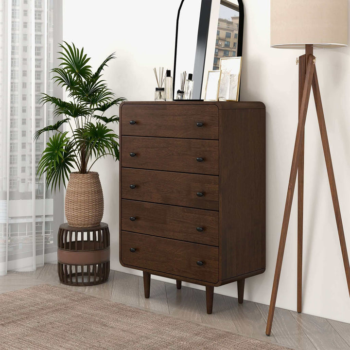 The Alexa Mid Century Modern Dresser 5 Drawer Era and Style Inspired Home Décor 2