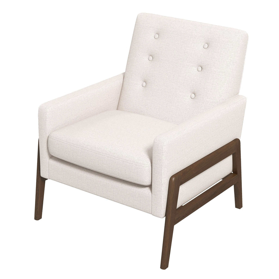 The Cole Solid Wood Beige Velvet Lounge Chair Era and Style Inspired Home Décor 7