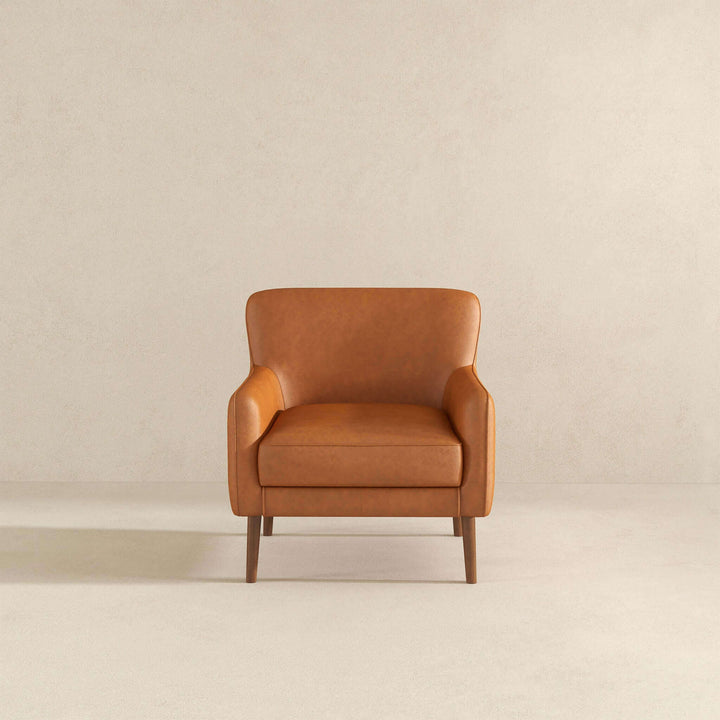 The Claire Genuine Leather Lounge Chair In Tan Era and Style Inspired Home Décor 5