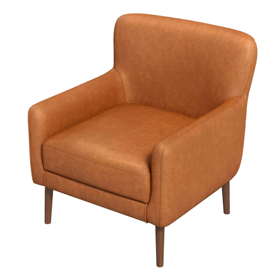 The Claire Genuine Leather Lounge Chair In Tan Era and Style Inspired Home Décor 2