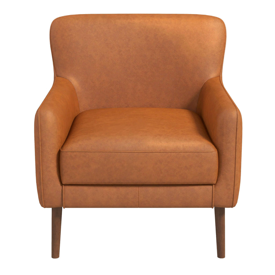 The Claire Genuine Leather Lounge Chair In Tan Era and Style Inspired Home Décor 1