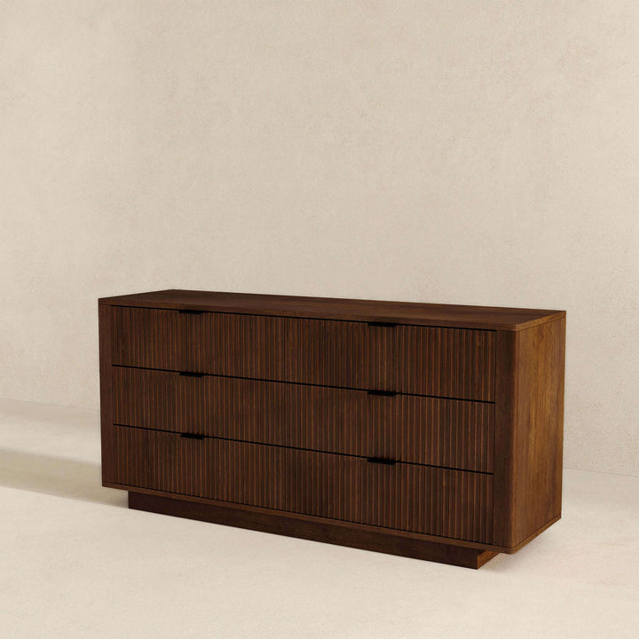 The Lola Mid Century Modern Walnut Dresser With 6 Drawers Era and Style Inspired Home Décor 4