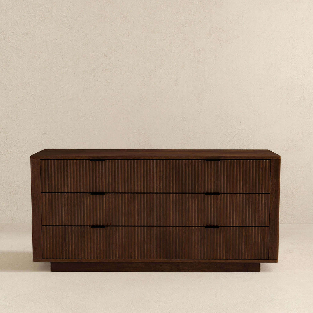 The Lola Mid Century Modern Walnut Dresser With 6 Drawers Era and Style Inspired Home Décor 3