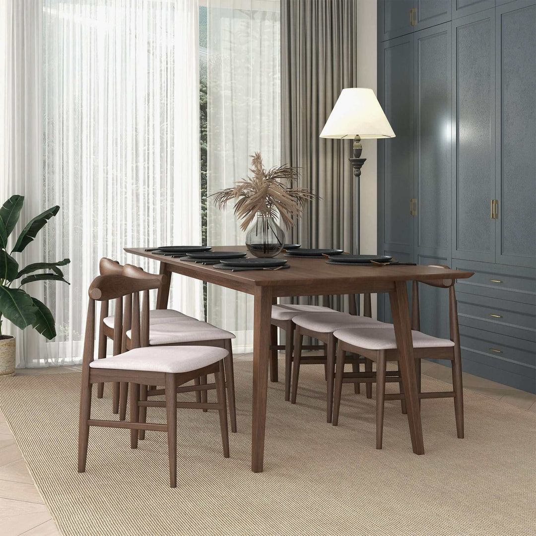 The Damian Solid Wood Beige Dining Chair Era and Style Inspired Home Décor 5