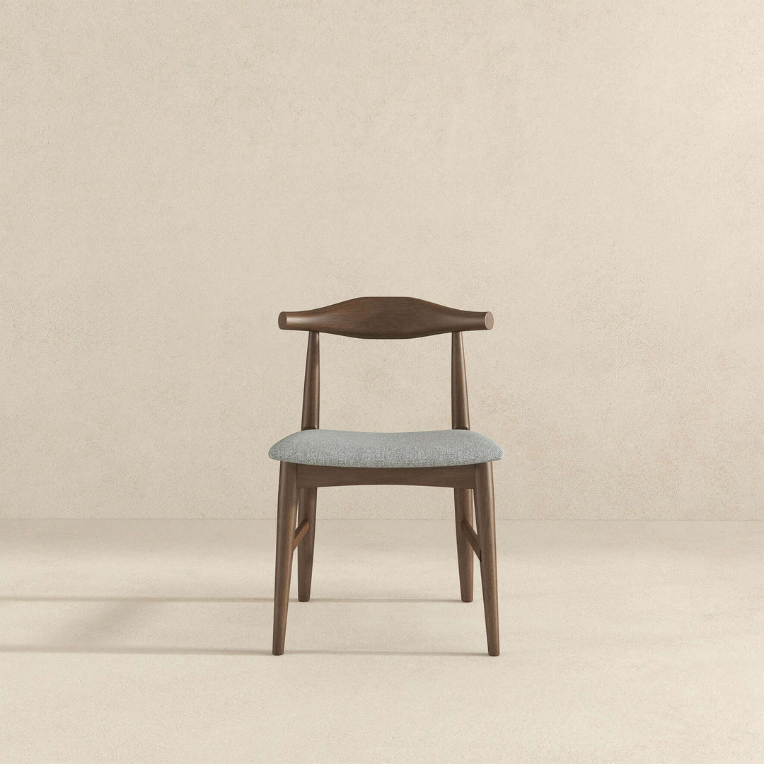 The Damian Mid-Century Solid Wood Grey Dining Chair Era and Style Inspired Home Décor 4