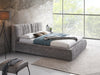 Onfroi Eastern King Bed In Velvet Gray