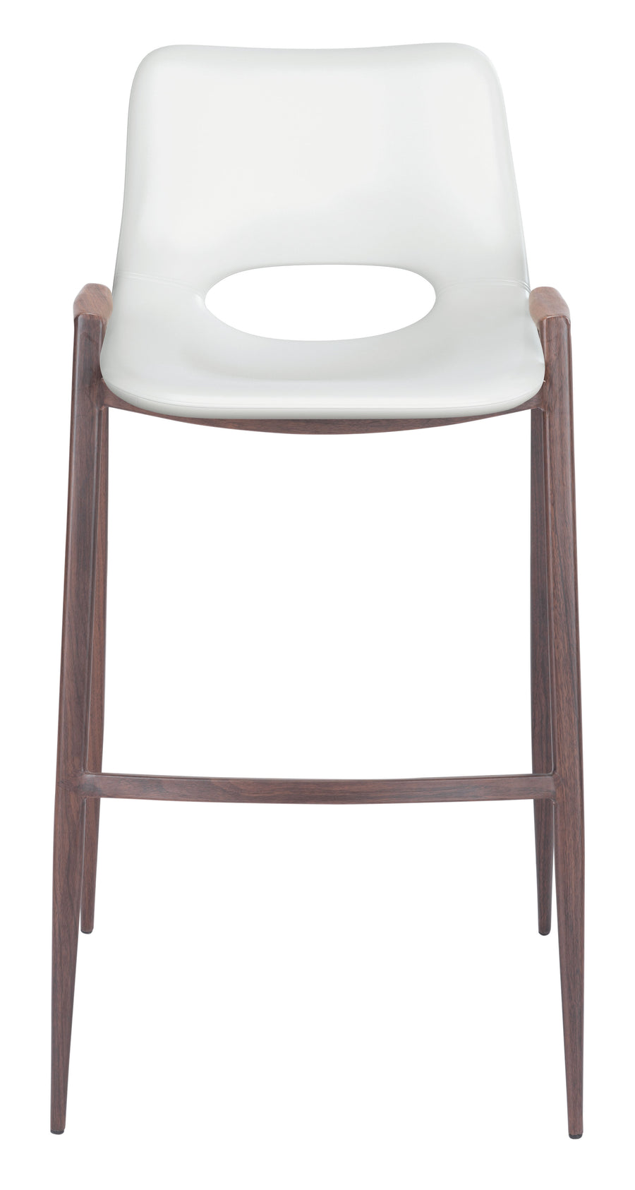 The Desi Barstool (Set of 2) White & Walnut  Era and Style Inspired Home Decor 1