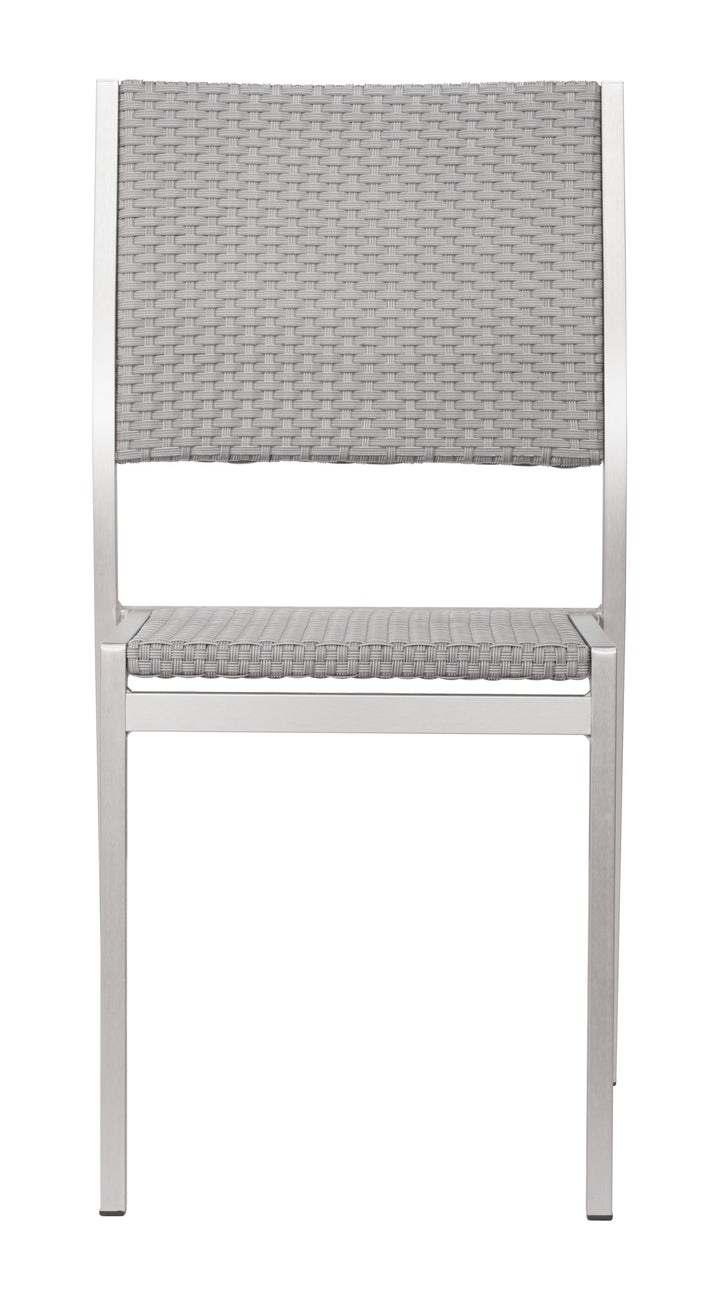 The Metropolitan Armless Dining Chair (Set of 2) Gray & Silver  Era and Style Inspired Home Decor 1