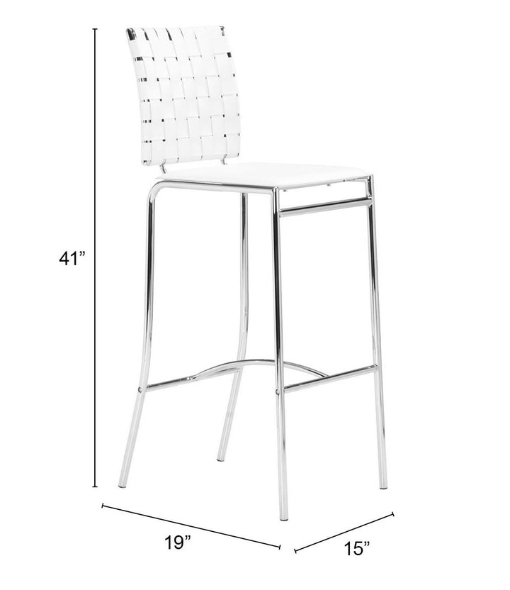 The Criss Cross Barstool (Set of 2) White  Era and Style Inspired Home Decor 1