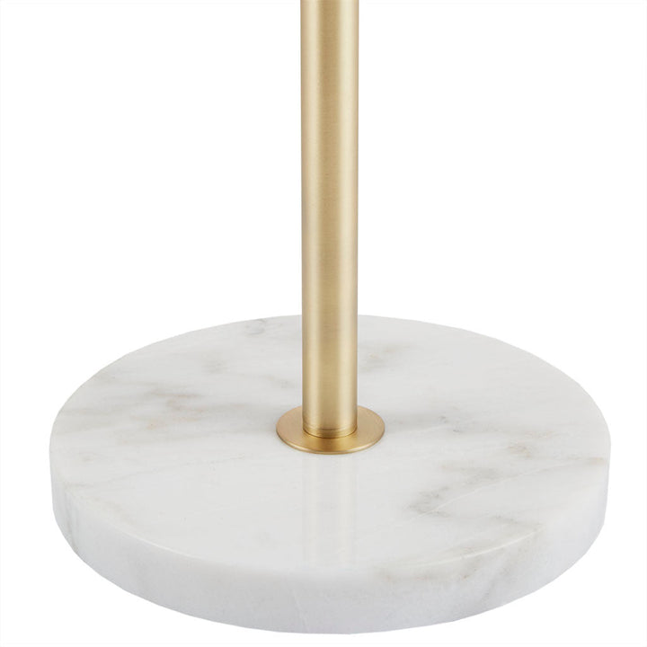 3-Globe Light Floor Lamp with Marble Base