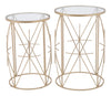 The Hadrian Side Table Set (2-Piece) Gold  Era and Style Inspired Home Decor 1