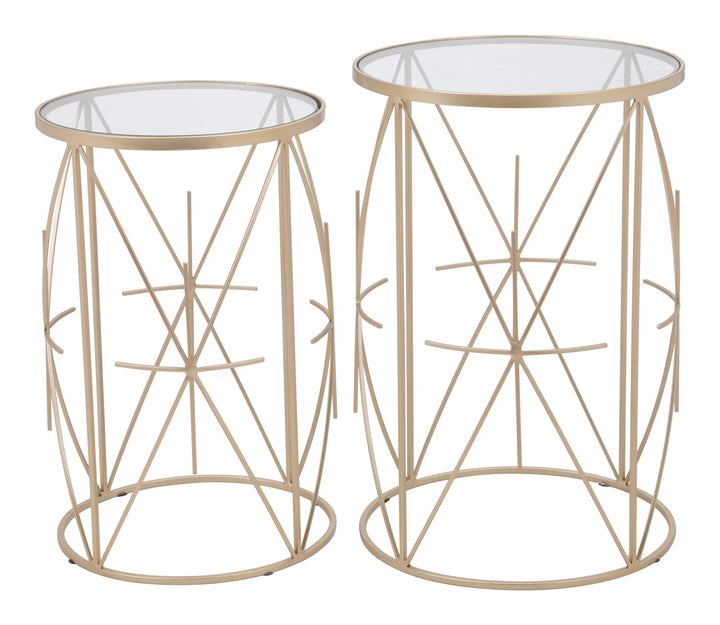 The Hadrian Side Table Set (2-Piece) Gold  Era and Style Inspired Home Decor 1