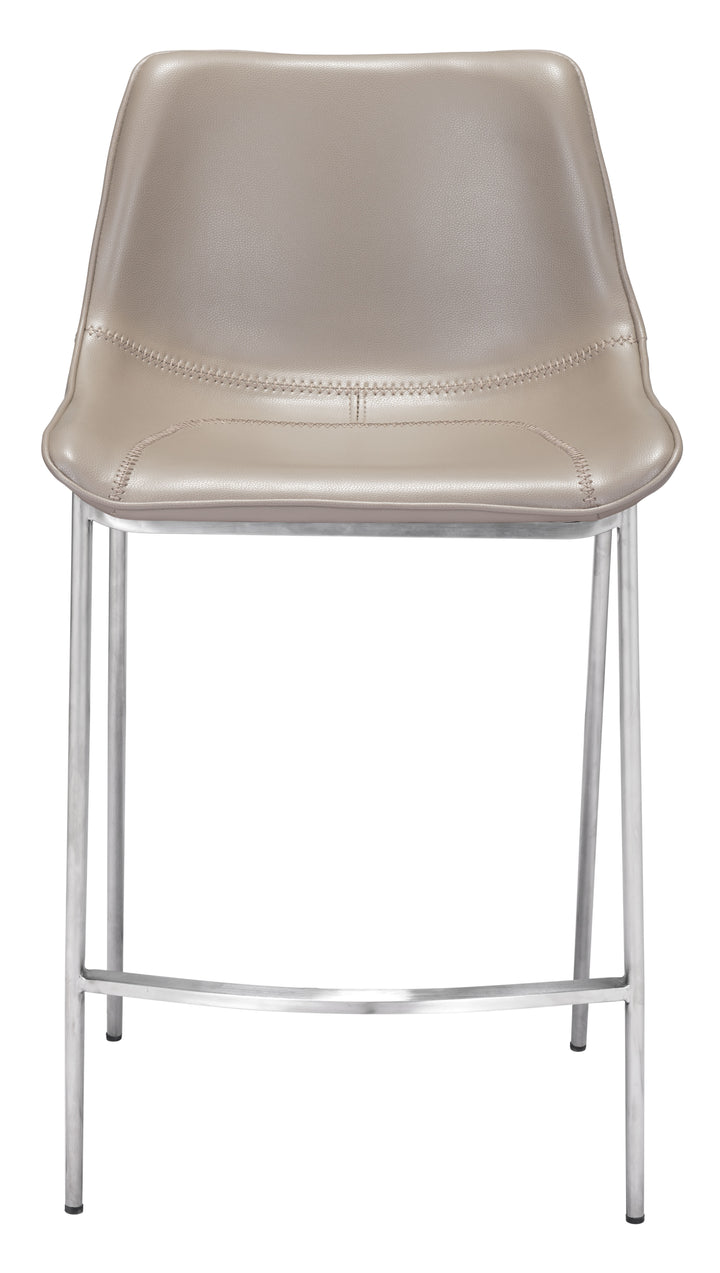 The Magnus Counter Stool (Set of 2) Brown & Silver  Era and Style Inspired Home Decor 1