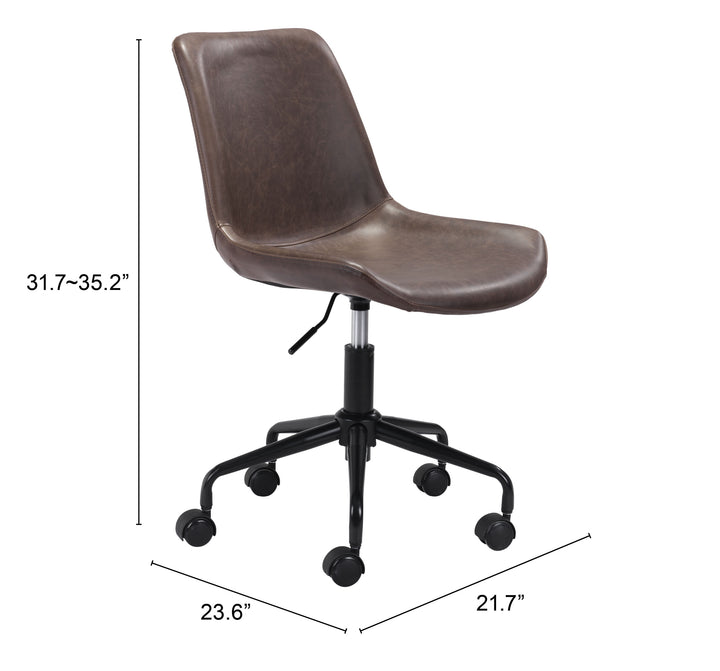 The Byron Office Chair Brown  Era and Style Inspired Home Decor 1