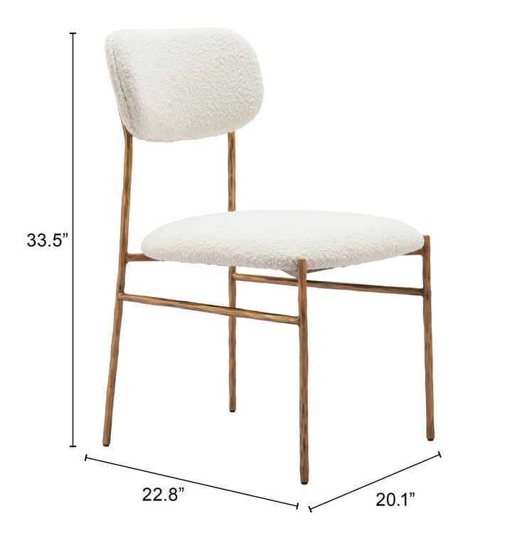 The Sydhavnen Dining Chair Cream & Gold  Era and Style Inspired Home Decor 1