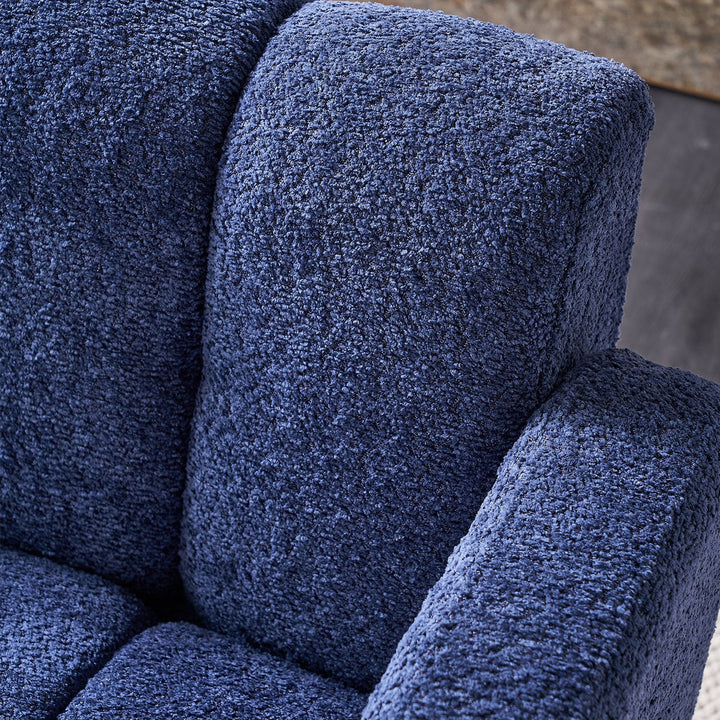 Wide Boucle Upholstered Accent Chair