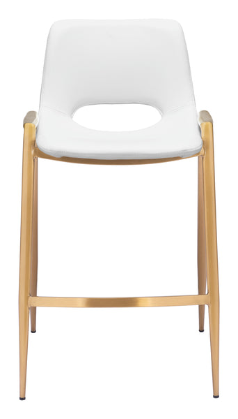 The Desi Counter Stool (Set of 2) White & Gold  Era and Style Inspired Home Decor 1