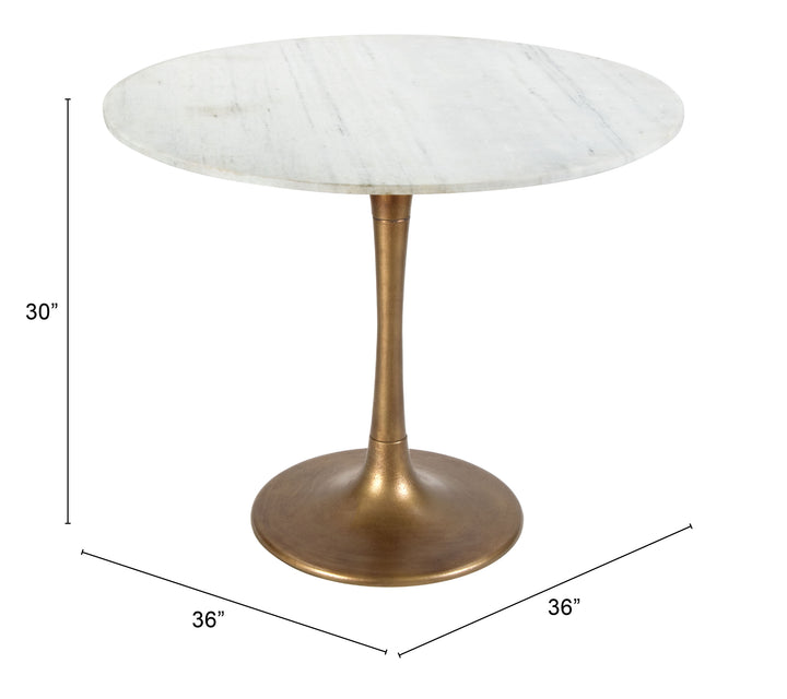 The Fullerton Dining Table White & Gold  Era and Style Inspired Home Decor 1