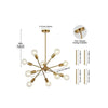 Adjustable Sputnik Chandelier with Gold Finish