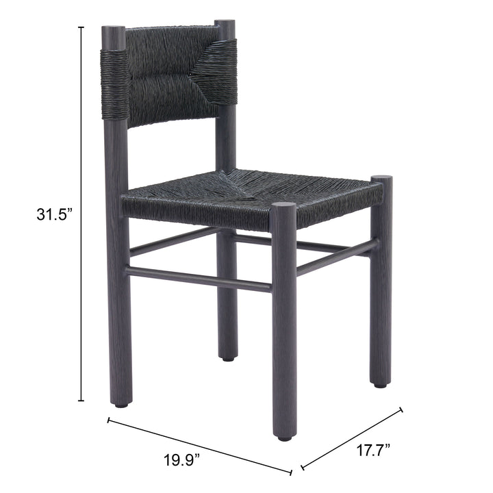 The Iska Dining Chair (Set of 2) Black  Era and Style Inspired Home Decor 1