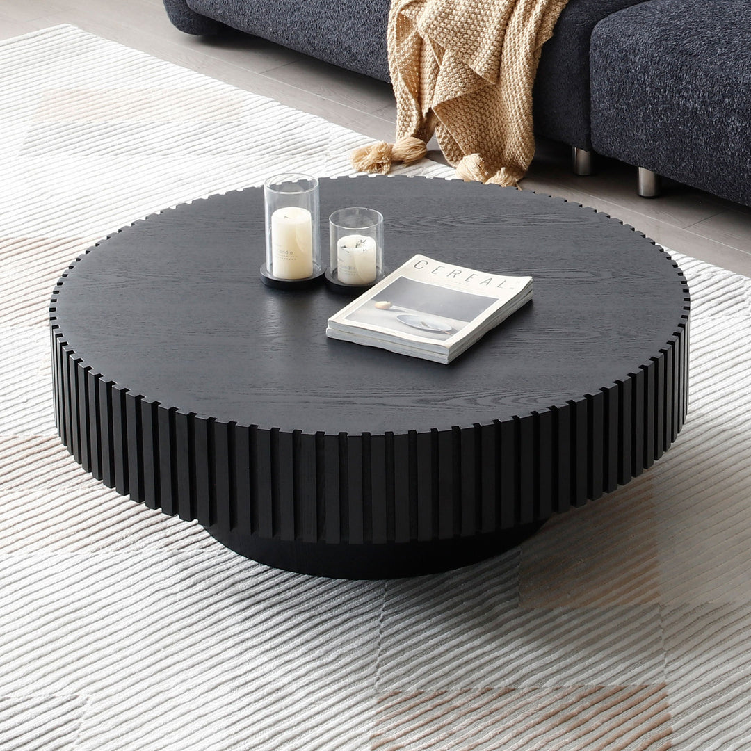 Modern Handcrafted Drum Coffee Table