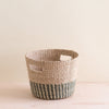 Grey + Natural Tapered Basket - Storage Baskets