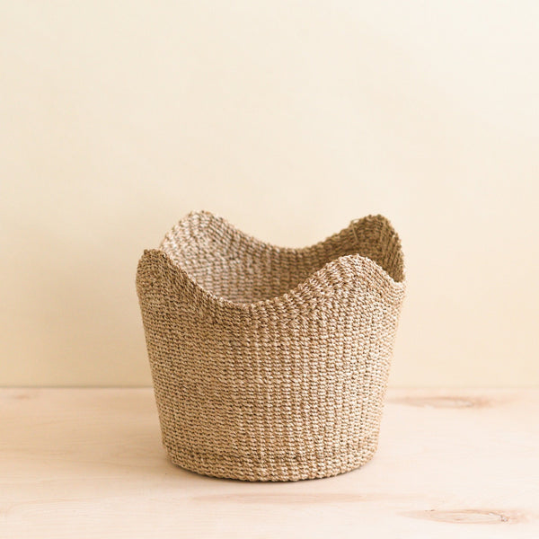 Natural Scallop Basket - Planter Basket