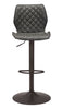 The Seth Barstool Vintage Gray & Dark Bronze  Era and Style Inspired Home Decor 1