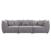 Plush Teddy Fleece Modern Deep 3-Seat Sofa