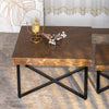 Set of 2 Retro Splicing Square Coffee Tables