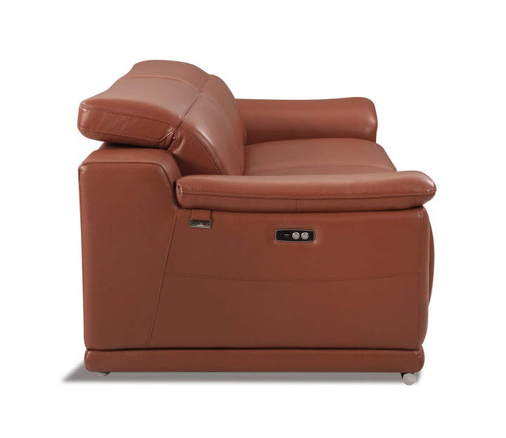 Genuine Italian Leather Power Reclining Sofa