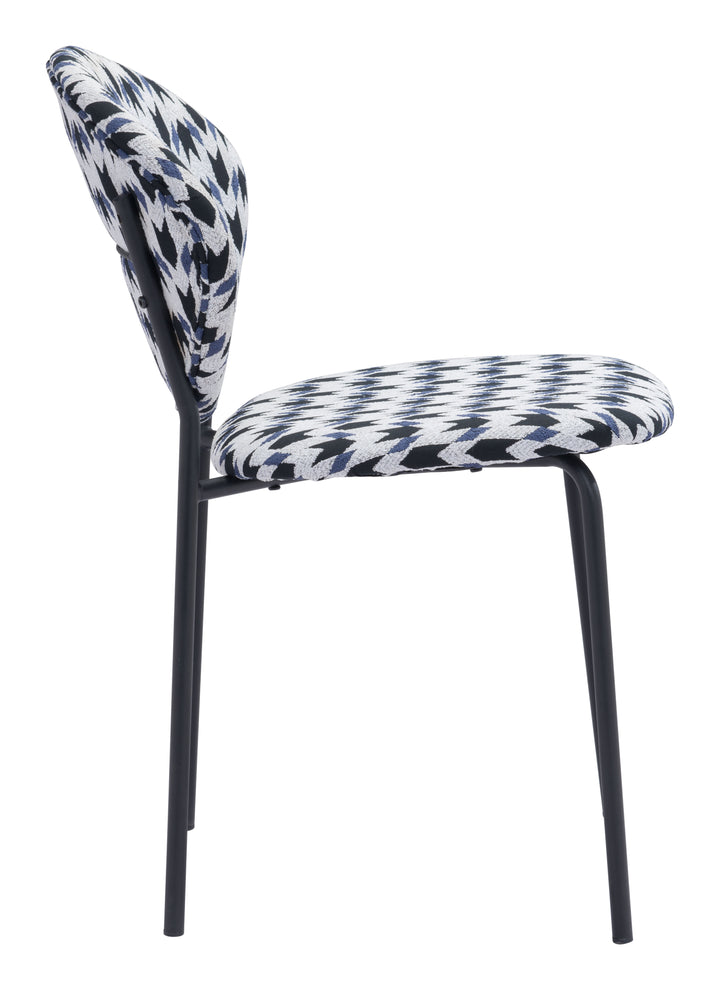 The Clyde Dining Chair (Set of 2) Geometric Print & Black  Era and Style Inspired Home Decor 1