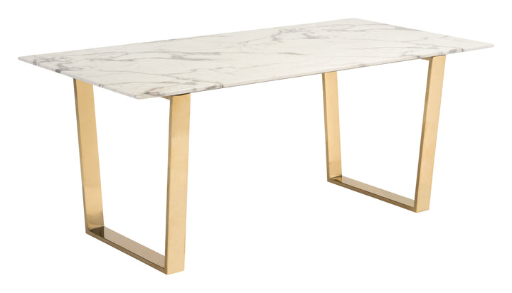 The Atlas Dining Table White & Gold  Era and Style Inspired Home Decor 1