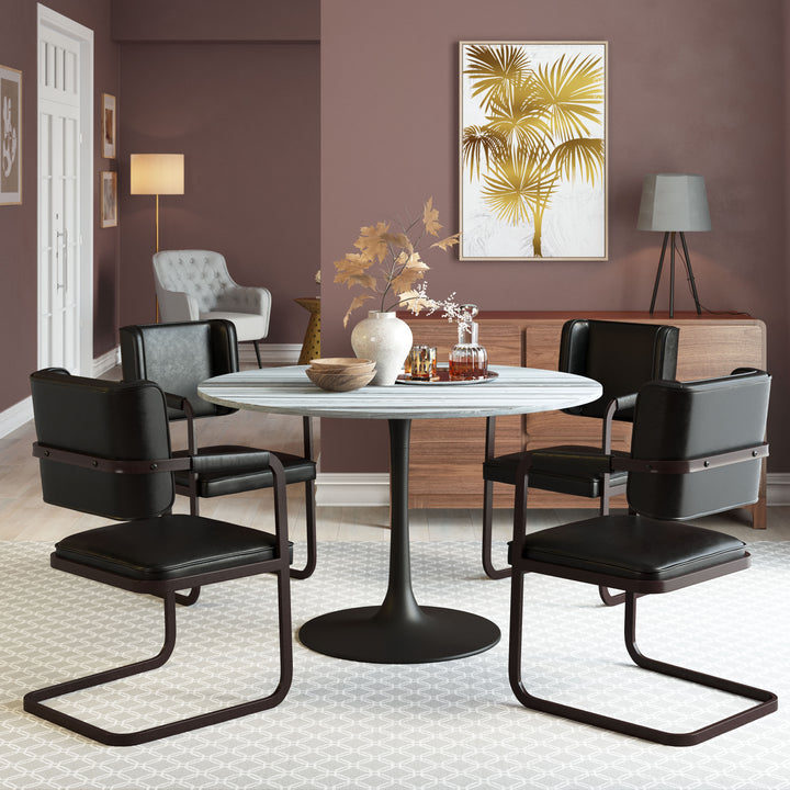 The Central City Dining Table Gray & Black  Era and Style Inspired Home Decor 1