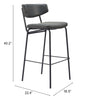 The Charon Barstool (Set of 2) Vintage Black  Era and Style Inspired Home Decor 1