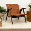 The David Genuine Leather Teak Lounge Chair Era and Style Inspired Home Décor 2