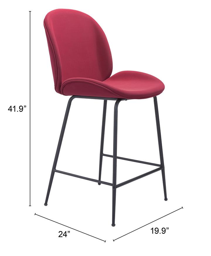 The Miles Counter Stool Red  Era and Style Inspired Home Decor 1