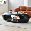 Modern Oval Fiberglass Center Coffee Table