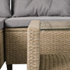 4-Piece Outdoor Beige Rattan Patio Furniture Set