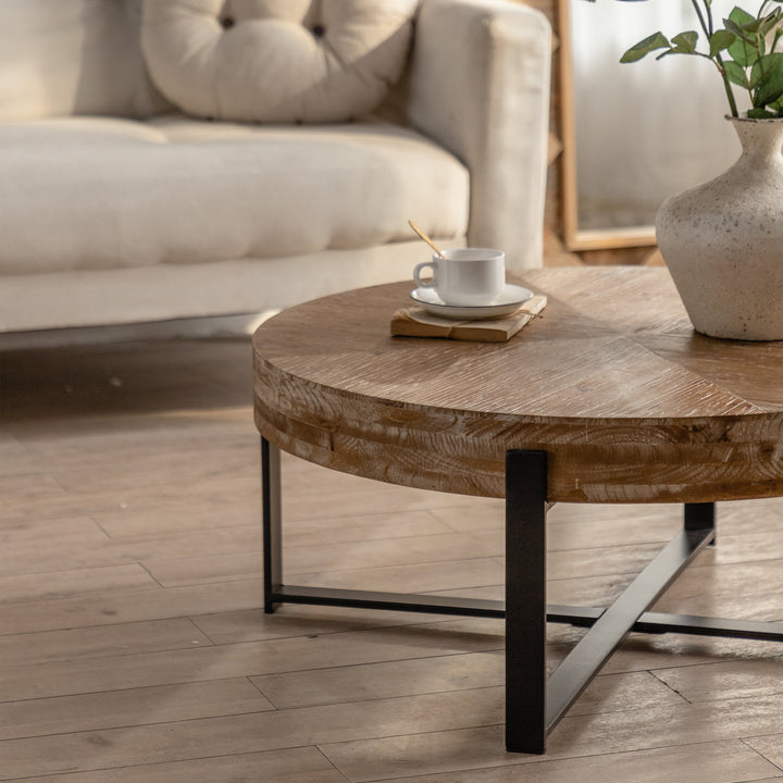 Modern Retro Splicing Round Coffee Table