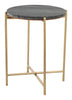 The David Side Table Gray & Gold  Era and Style Inspired Home Decor 1