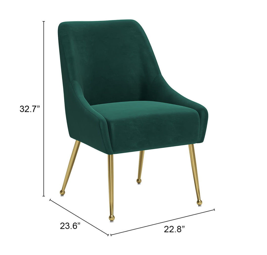 The Maxine Dining Chair Green & Gold  Era and Style Inspired Home Decor 1